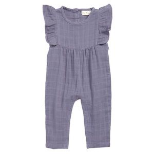 Periwinkle City Mouse Organic Muslin Cotton Romper